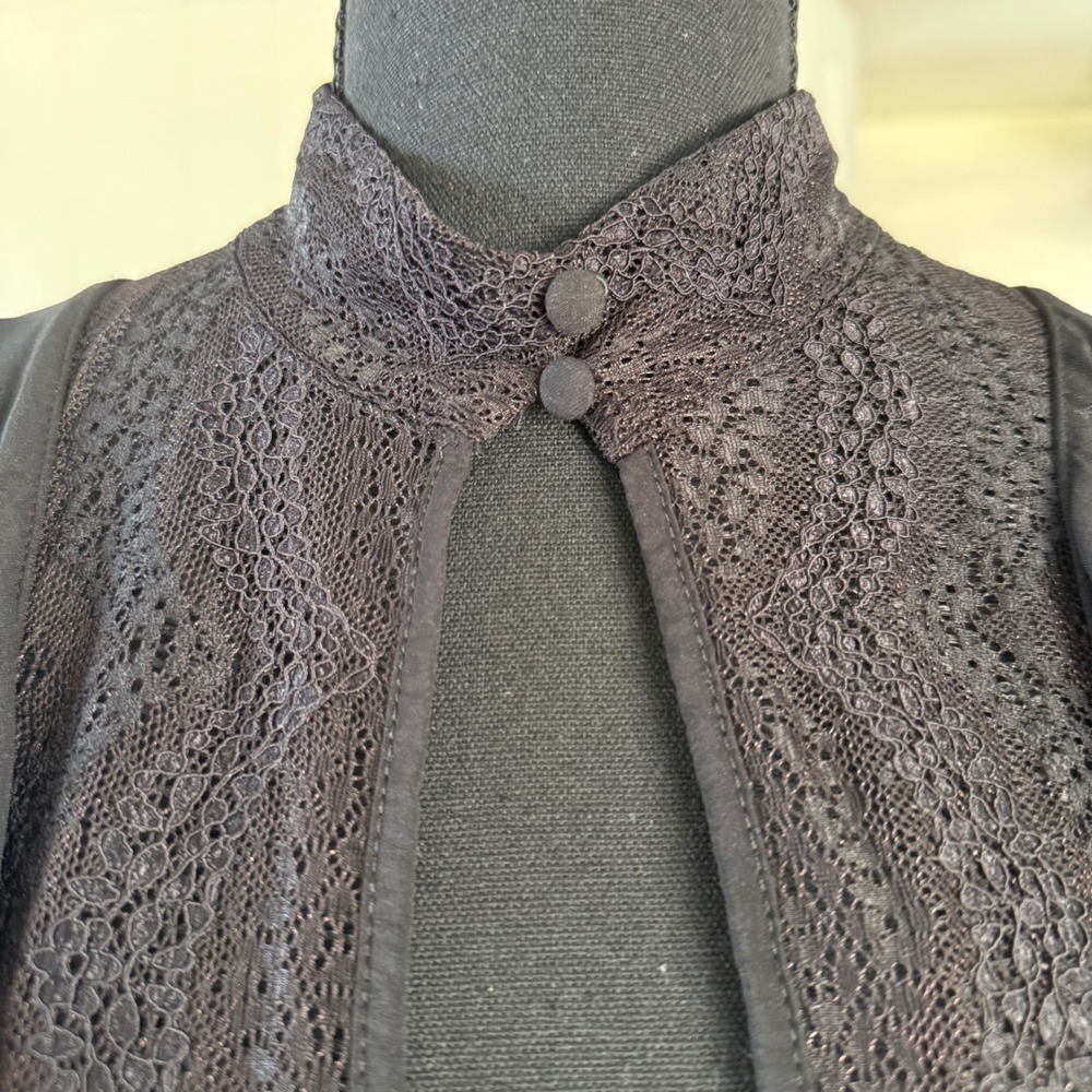 For Love & Lemons Lace Ruffle Keyhole Long Sleeve Bodysuit Size S Whimsigoth - Picture 5 of 10